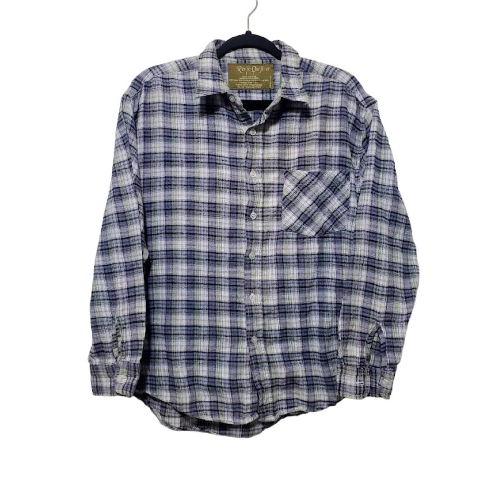 Rustic Outfitters Plaid Flannel Button up Long Sleeve Size Large